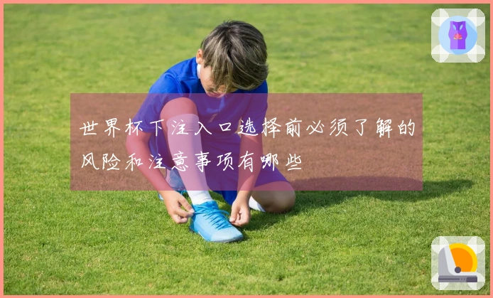 世界杯下注入口选择前必须了解的风险和注意事项有哪些